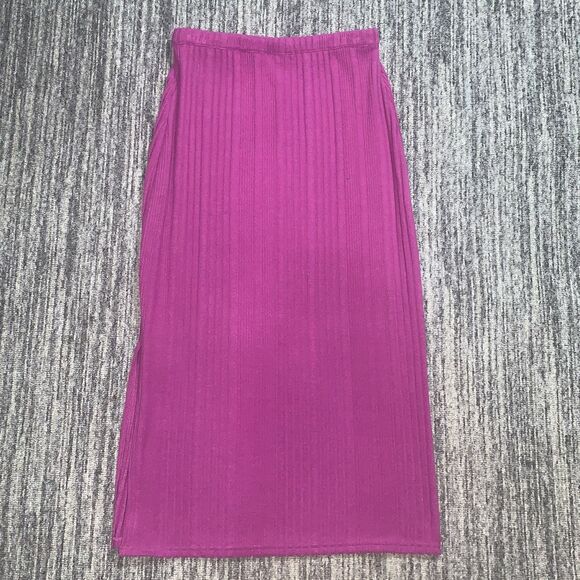NWOT Umgee Women's Medium A Line Midi Side Slit Skirt Casual Soft - Picture 6 of 6